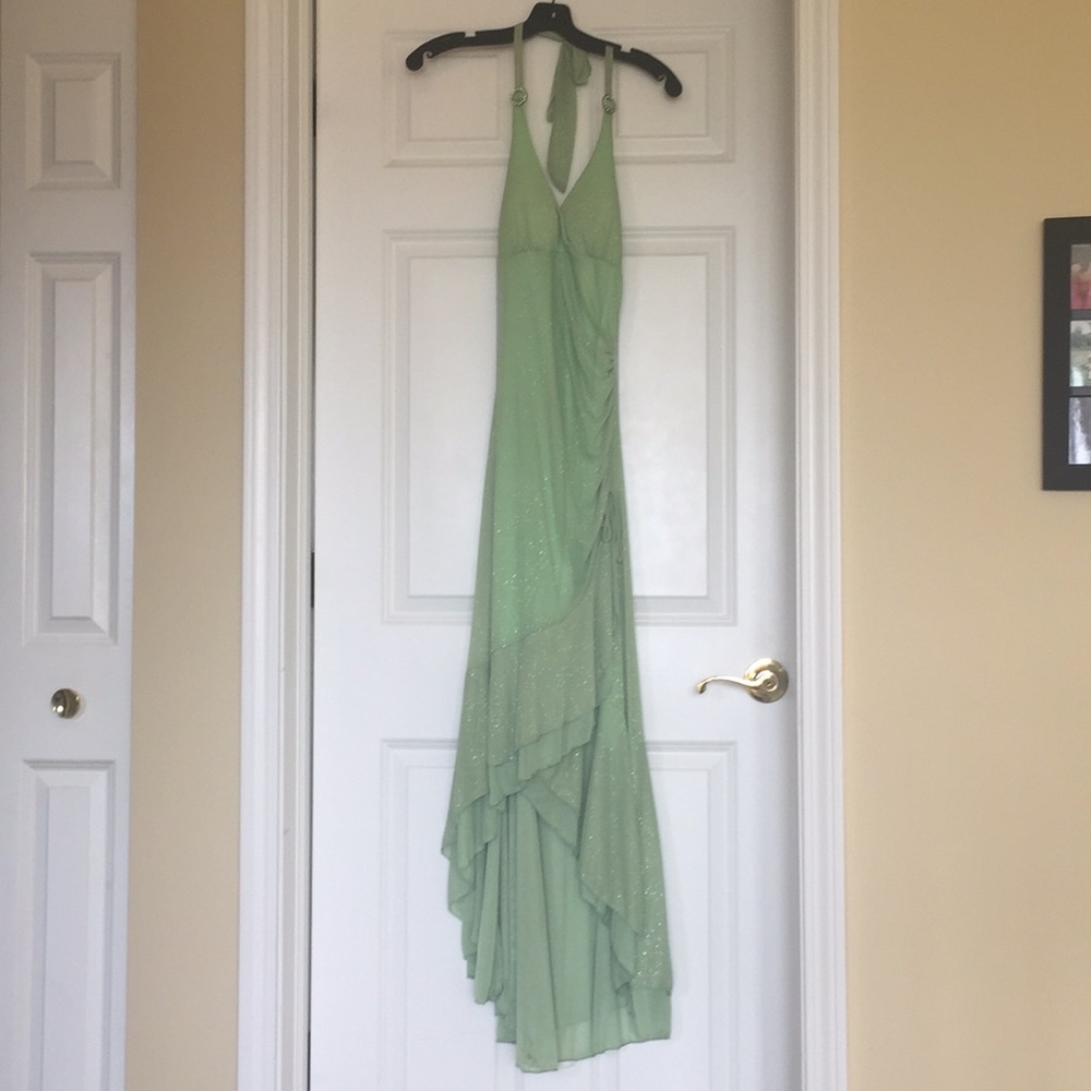 Light green dress with sparkles